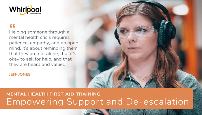 Whirlpool Offers Mental Health First aid Training