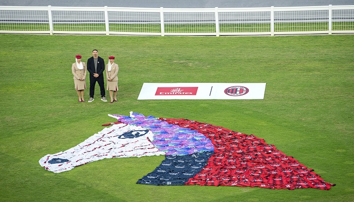 Art Installation at Dubai World Cup 2024 by Emirates and AC Milan